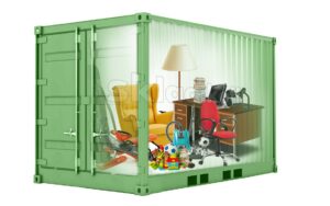контейнер 6 м 2 зеленого цвета