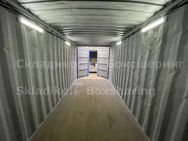 Аренда склада-контейнера Тушино Премиум 15 м2 изнутри